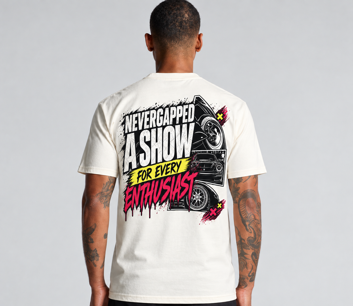 NEVERGAPPED — A Show for Every Enthusiast Heavyweight Tee Cream